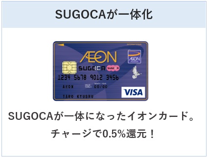 イオンSUGOCAカードはSUGOCAが一体化